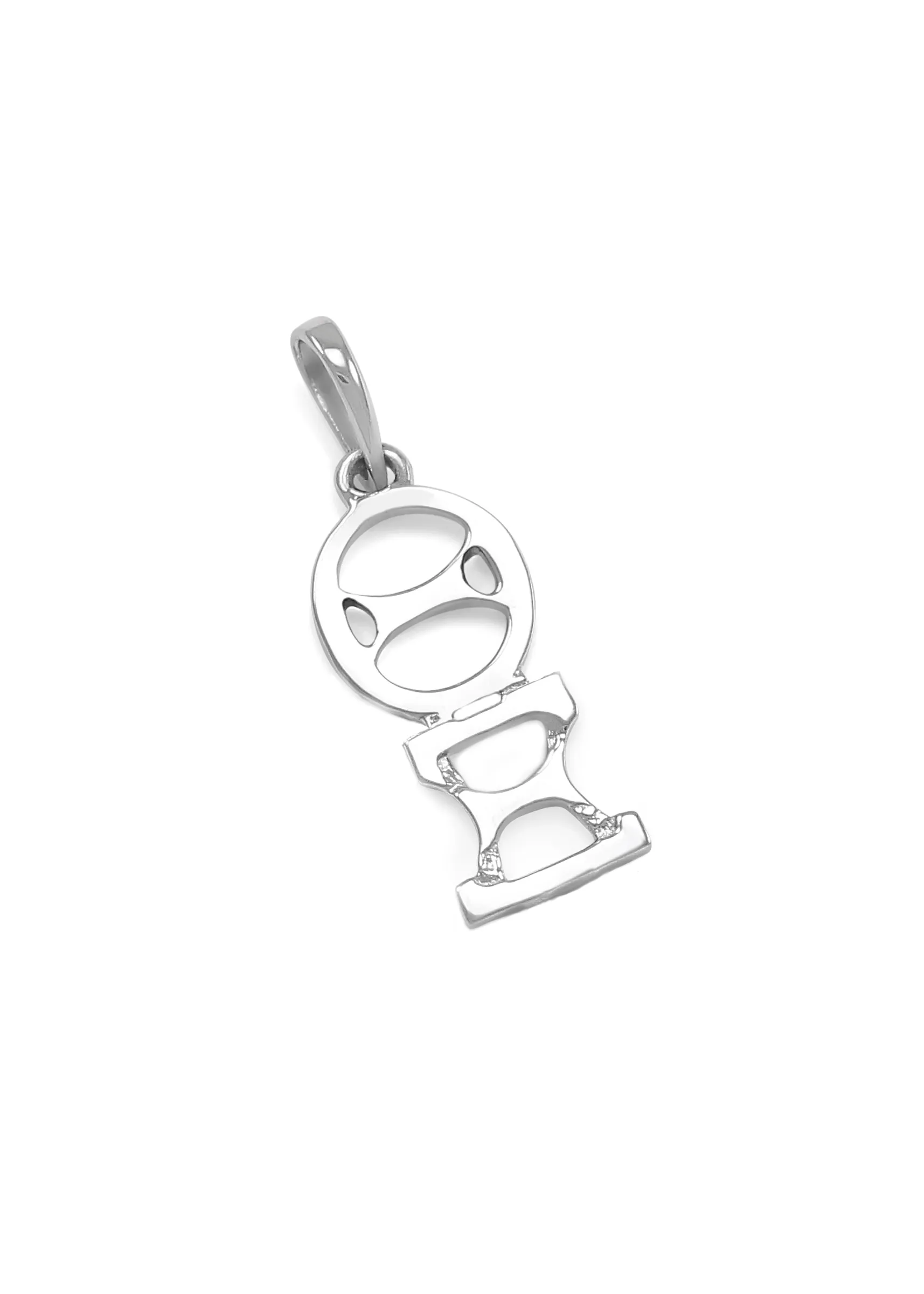 14k White Gold Theta Xi Lavaliere