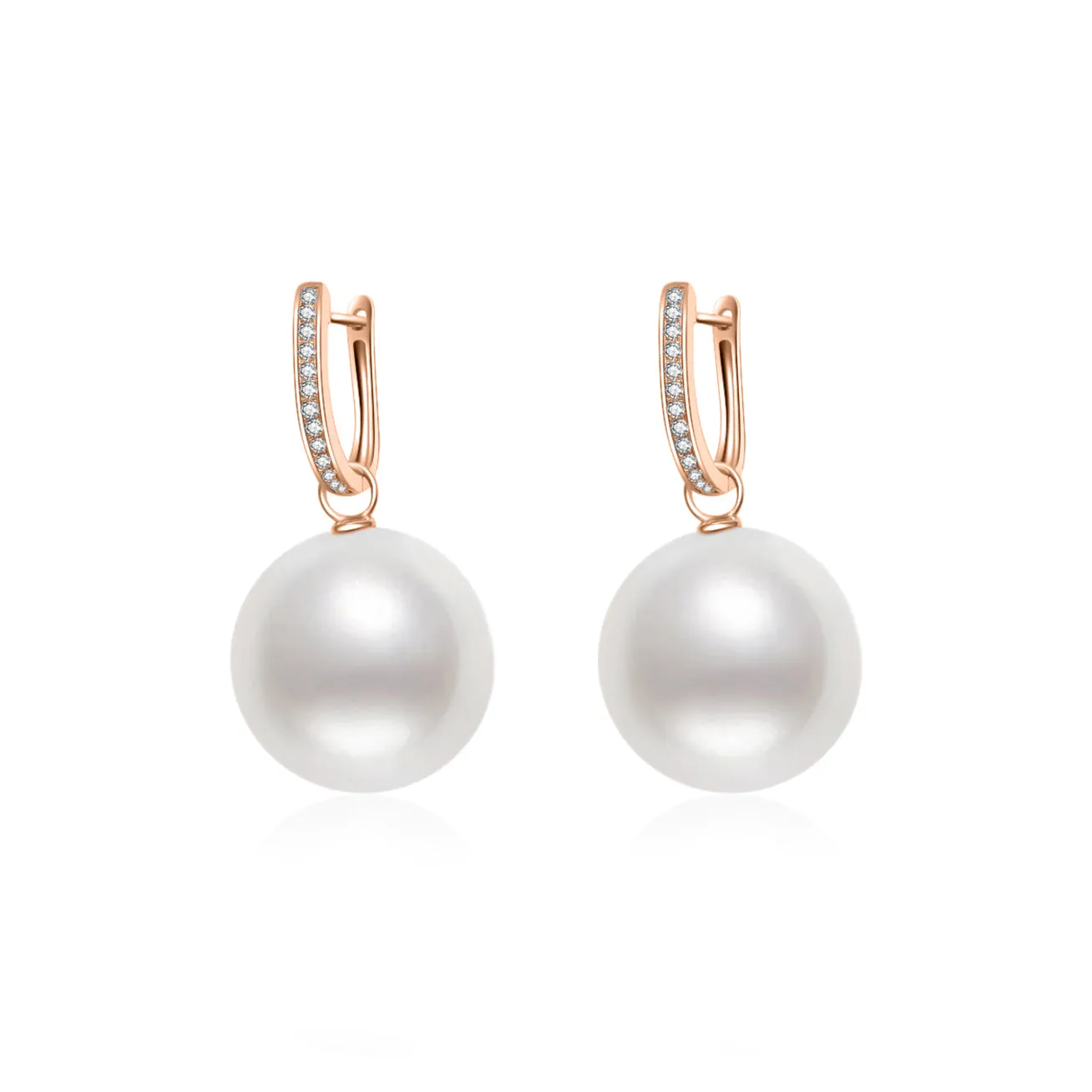 18K Solid Gold Edison Pearl Earrings KE00148 | Elegant