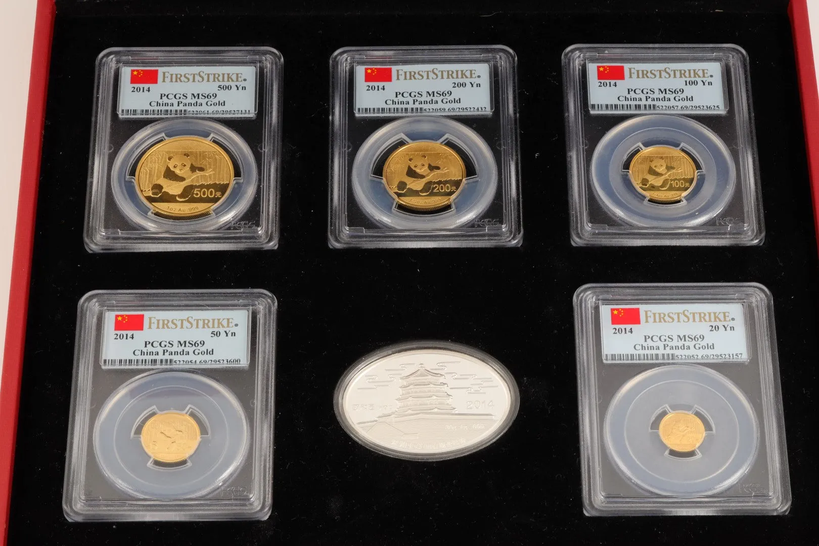 2014 Prestige Panda First Strike Box Set of 24k and 999 Silver Coins (51.03g.)