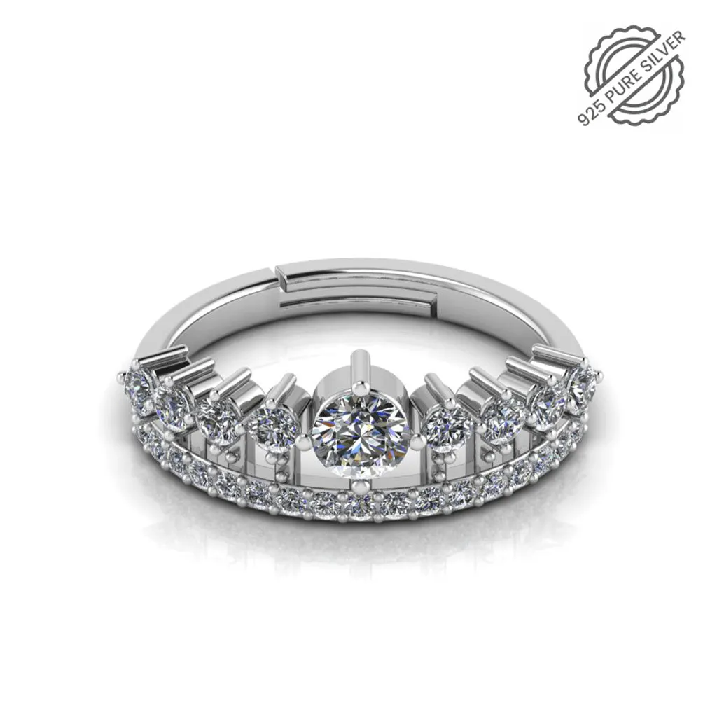 925 Pure Starling Silver Elizabeth's Crown Special Ring for Ladies