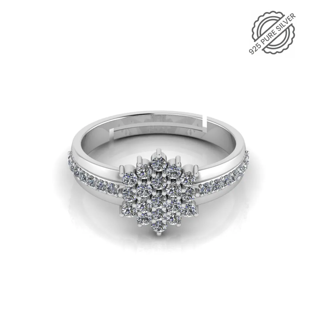 925 Pure Starling Silver Pretty Posy Cocktail Ring for Ladies