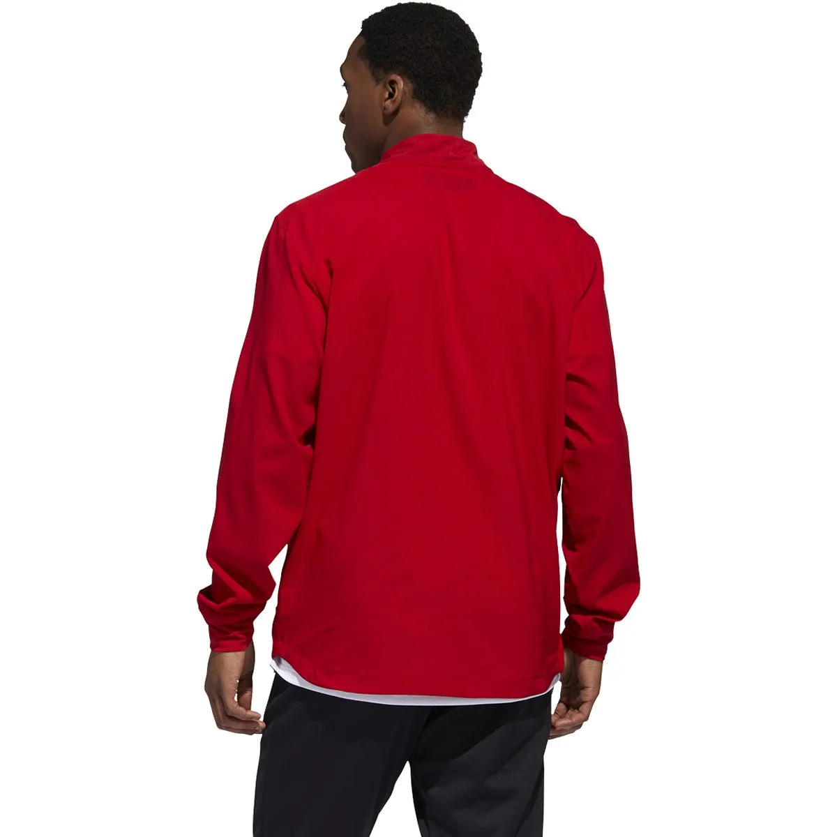 adidas Men's Team Power Red/White Under The Lights Long Sleeve Woven 1/4 Zip