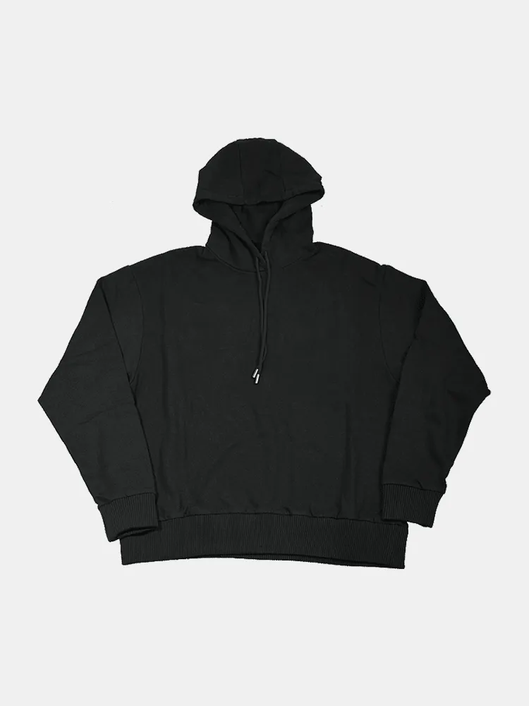 Afends THC Unisex Hemp Oversized Pull On Hood - Black