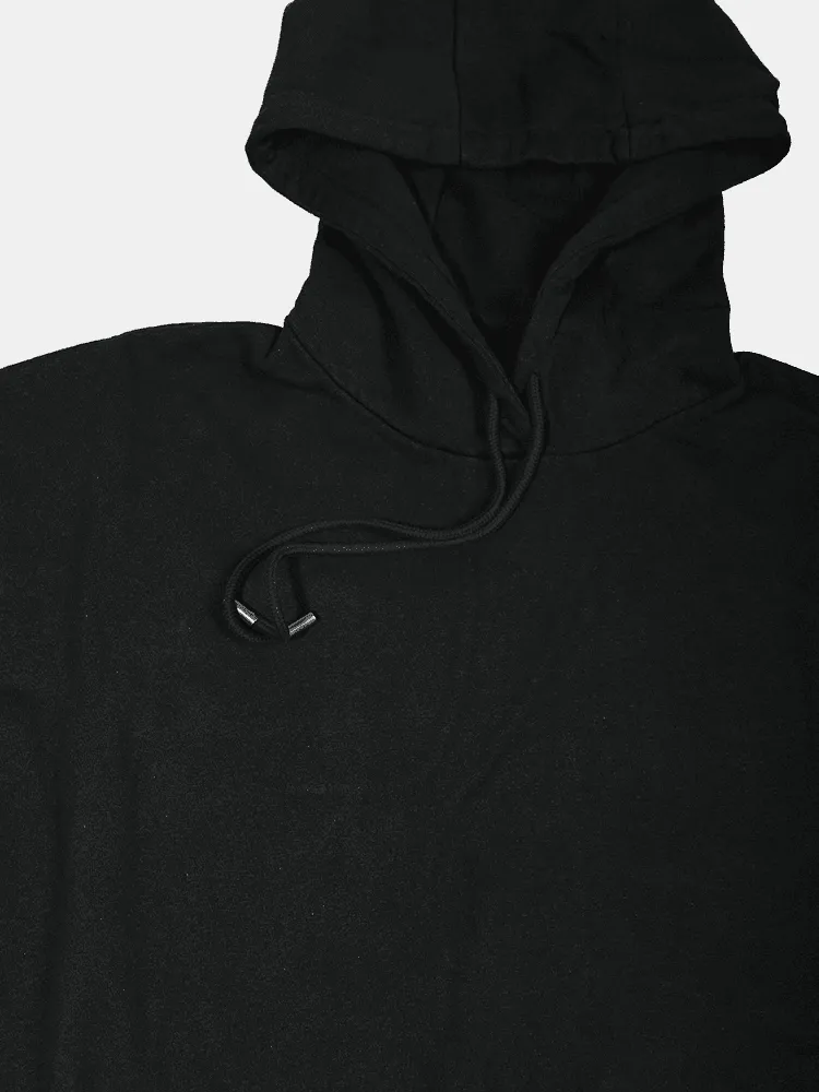 Afends THC Unisex Hemp Oversized Pull On Hood - Black