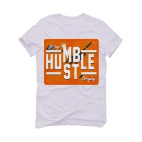 AIR JORDAN 4 (METALLIC PACK) ORANGE 2020 White T-Shirt (always hustle)