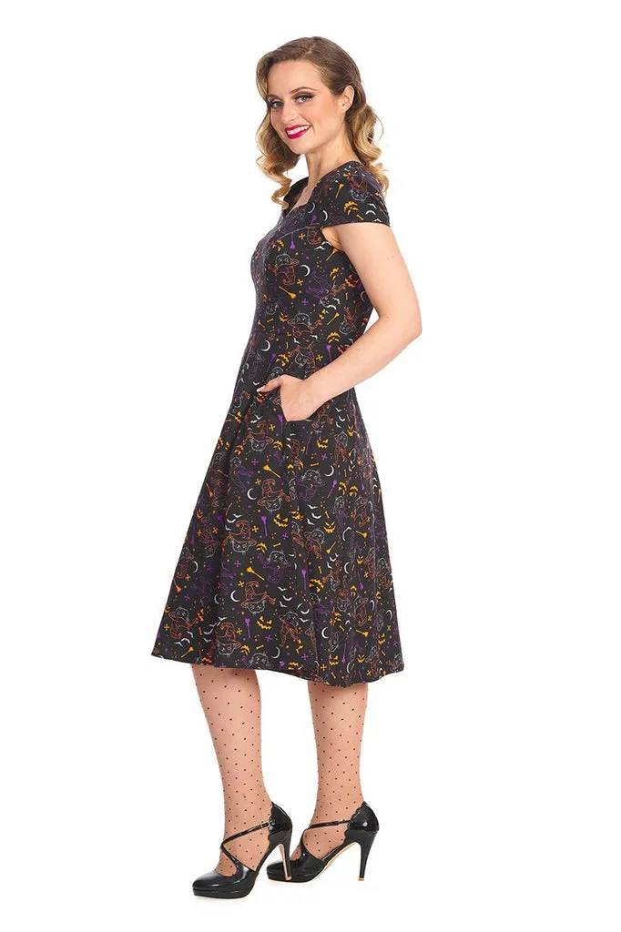 All Hallows Cat Fit & Flare Dress