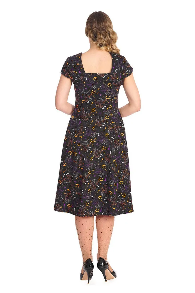 All Hallows Cat Fit & Flare Dress