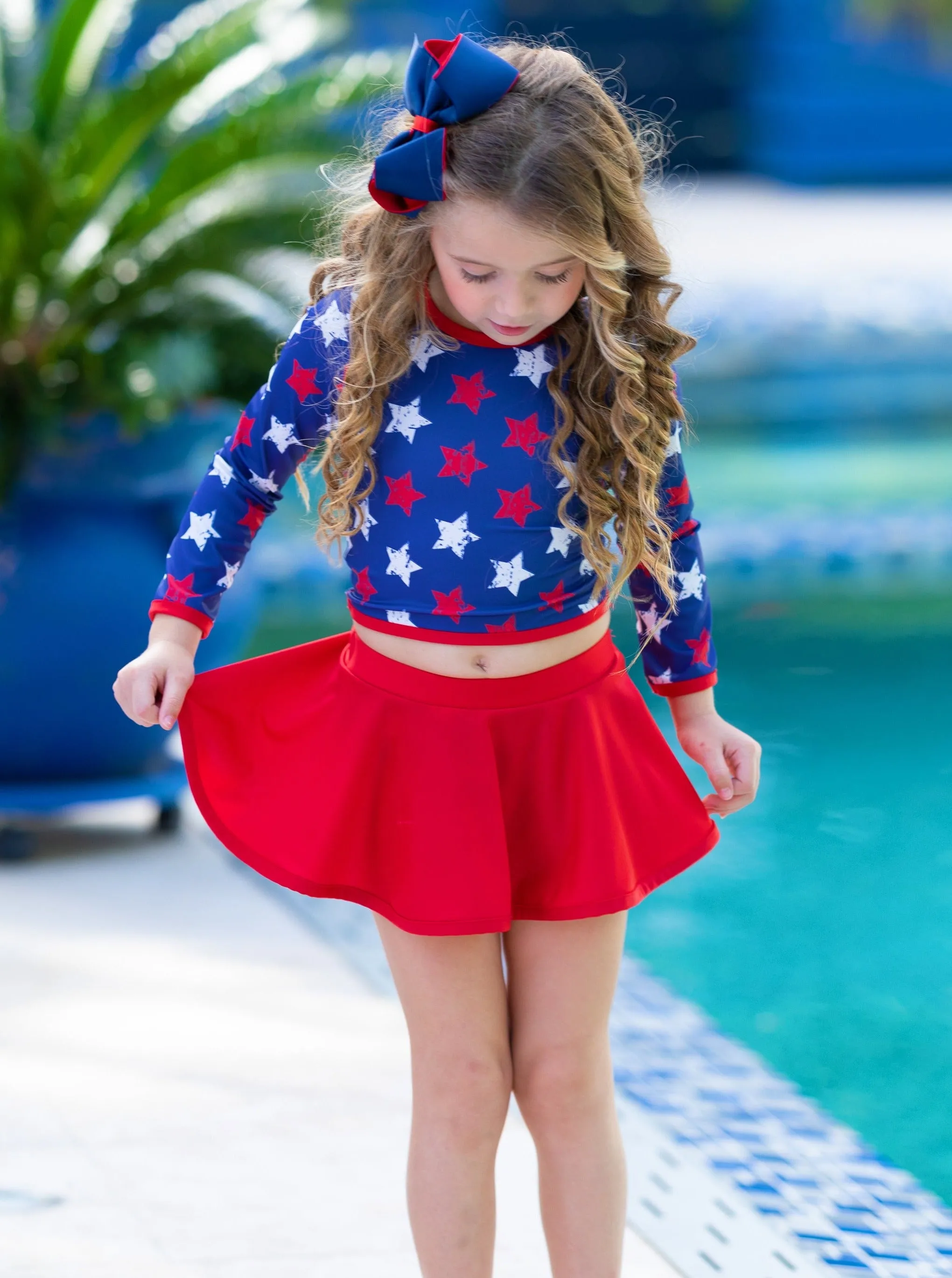 All The Stars Are Shining Skort Two Piece Swimsuit