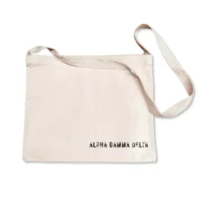 Alpha Gamma Delta Sorority Messenger Bag with Cross Body Strap