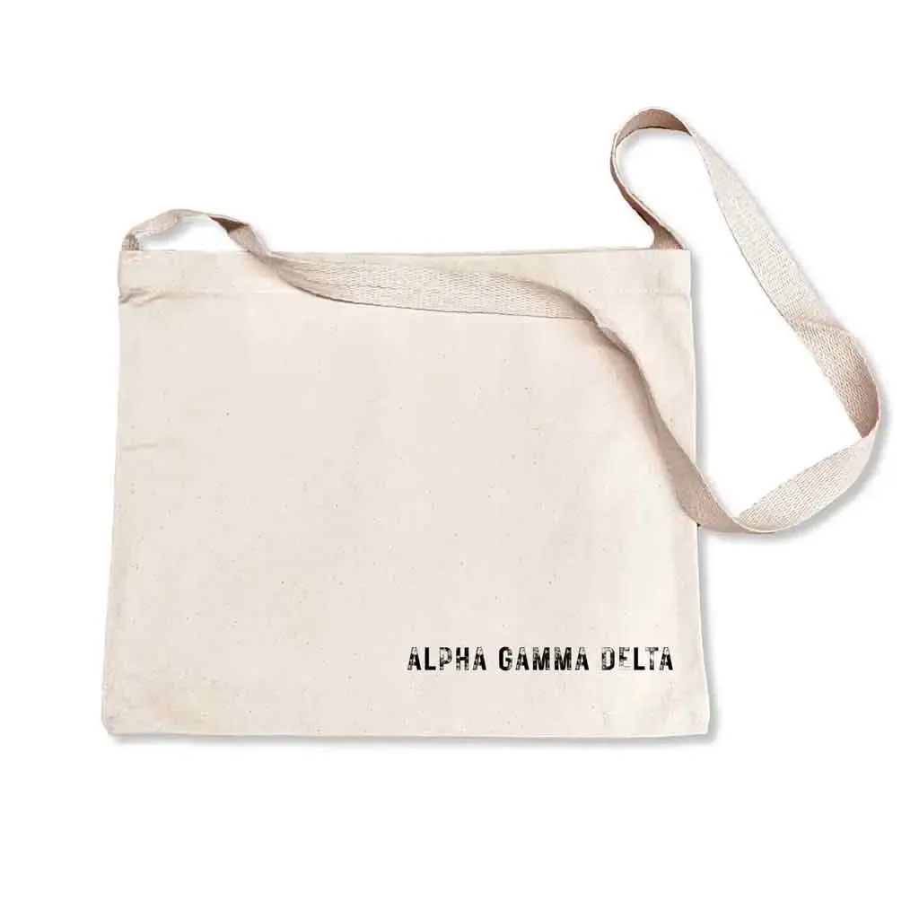 Alpha Gamma Delta Sorority Messenger Bag with Cross Body Strap