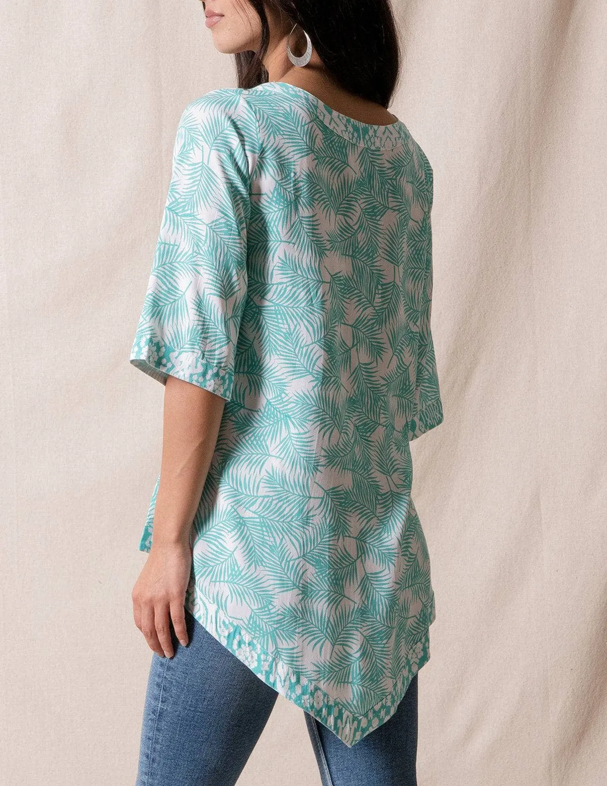 Amari Batik Tunic - Aqua - As-Is-Clearance