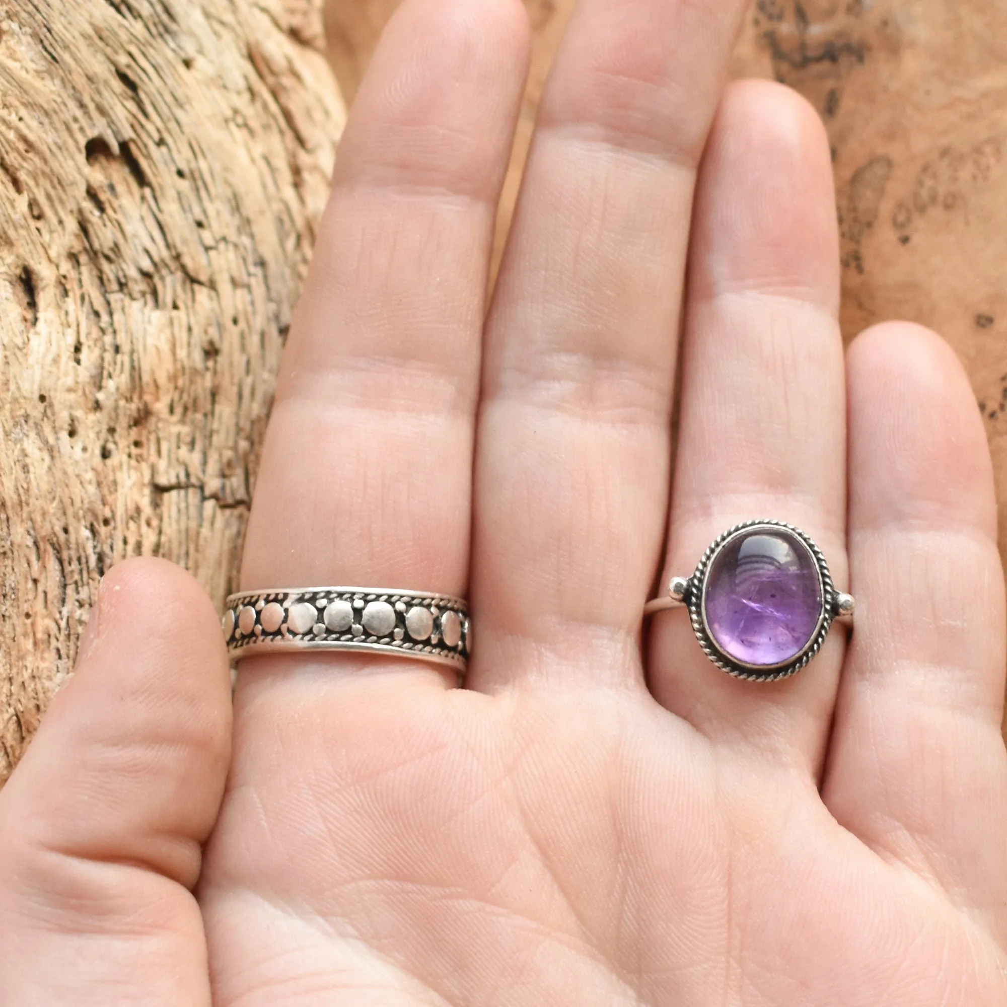 Amethyst Delica Ring - Silversmith Ring - Amethyst Ring - Amethyst Jewelry