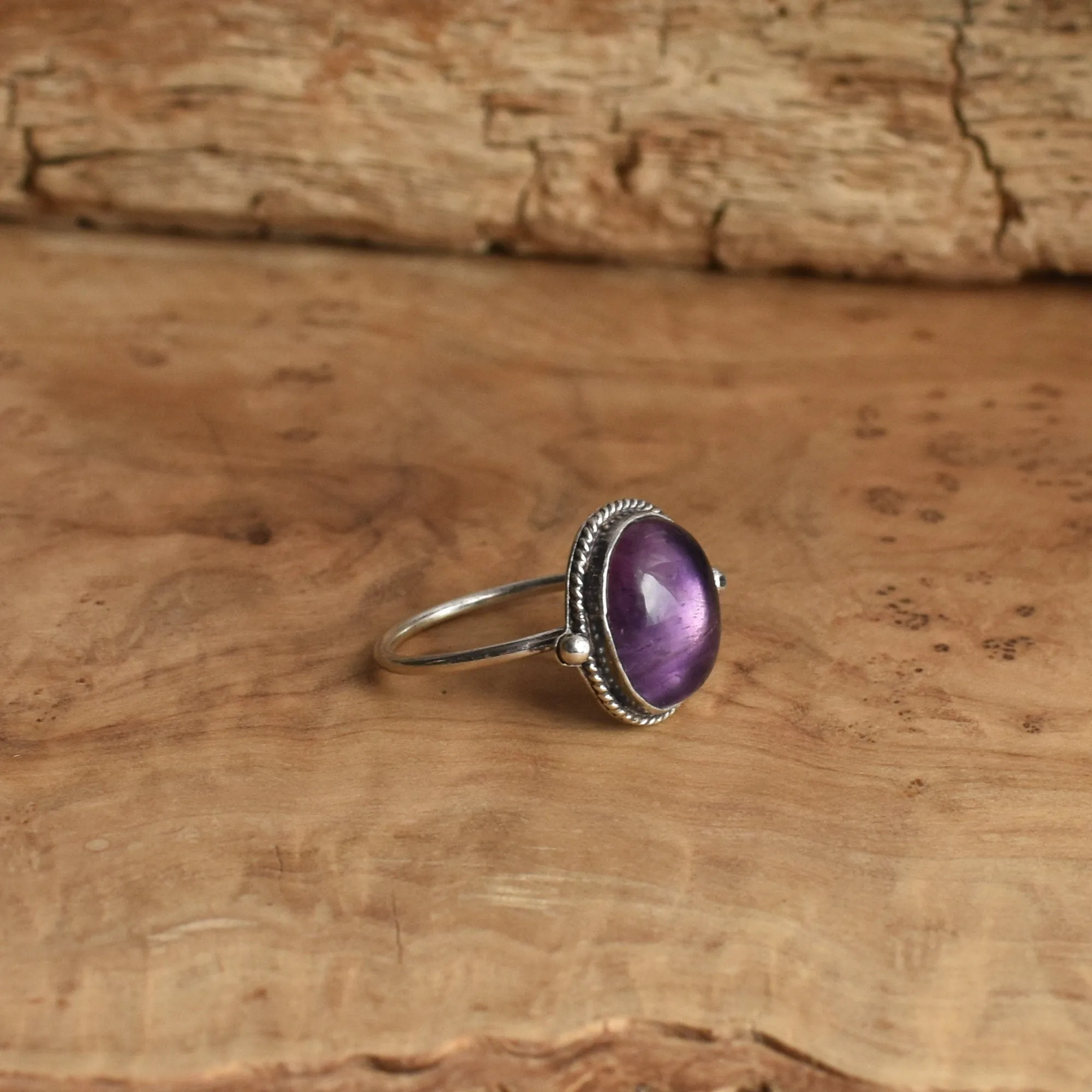 Amethyst Delica Ring - Silversmith Ring - Amethyst Ring - Amethyst Jewelry