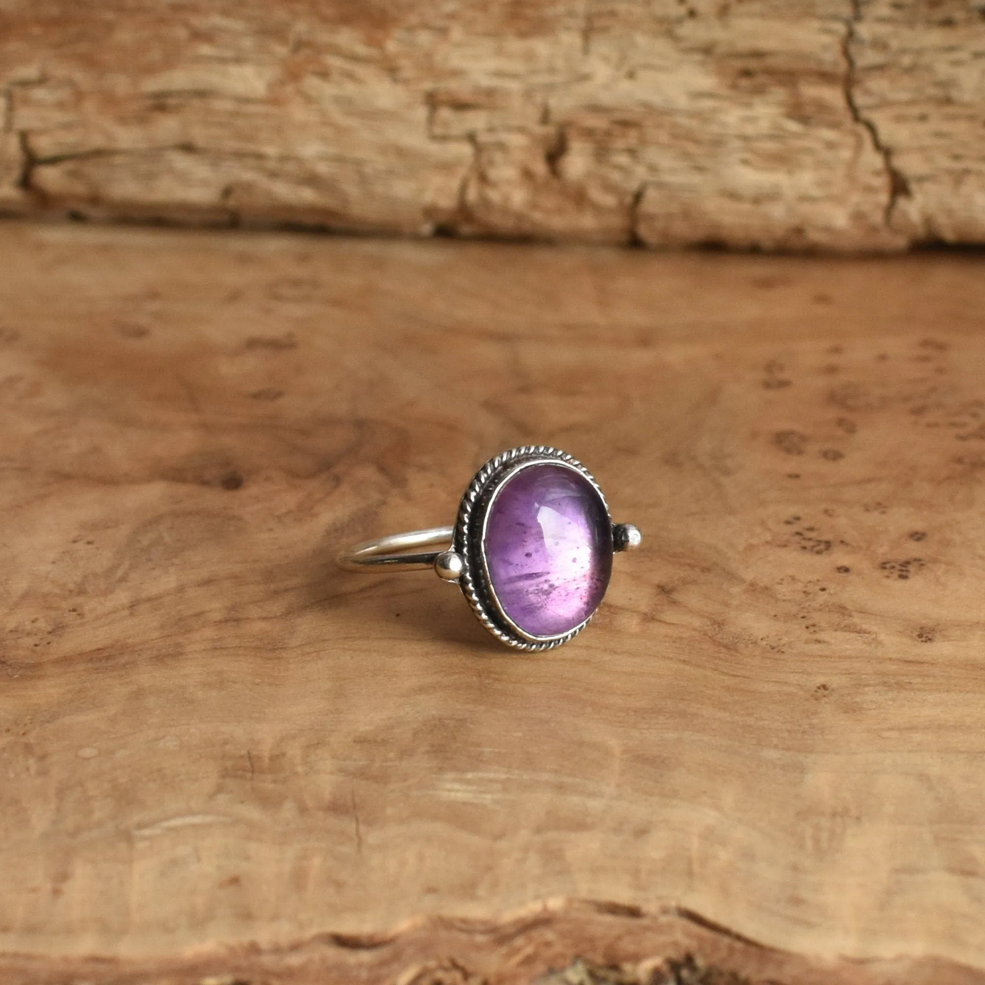 Amethyst Delica Ring - Silversmith Ring - Amethyst Ring - Amethyst Jewelry