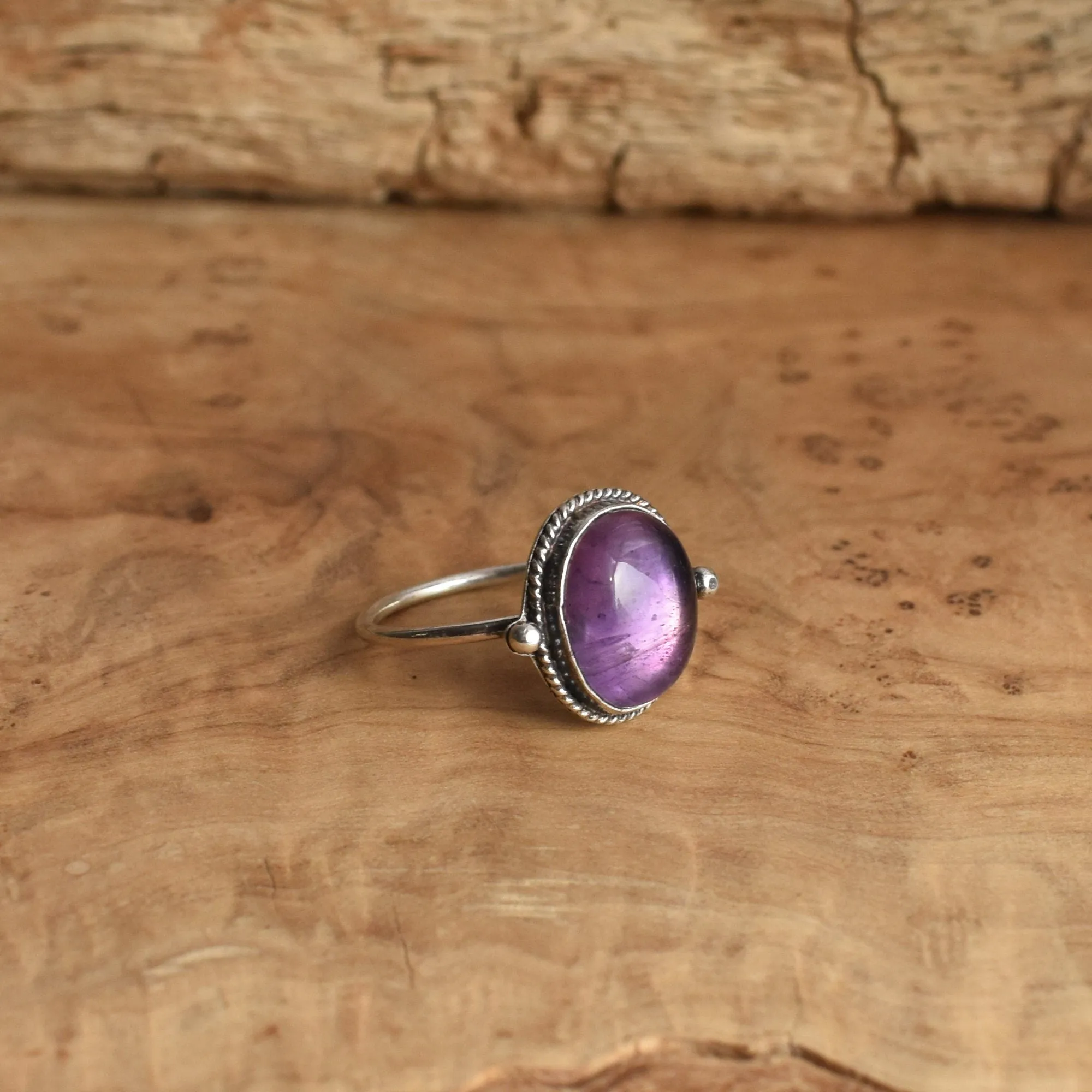 Amethyst Delica Ring - Silversmith Ring - Amethyst Ring - Amethyst Jewelry