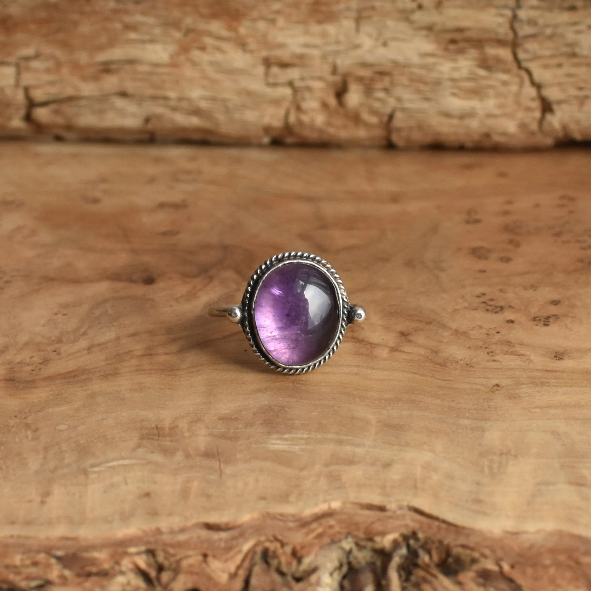 Amethyst Delica Ring - Silversmith Ring - Amethyst Ring - Amethyst Jewelry