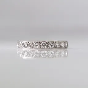 Art Deco Diamond Eternity Ring, Platinum