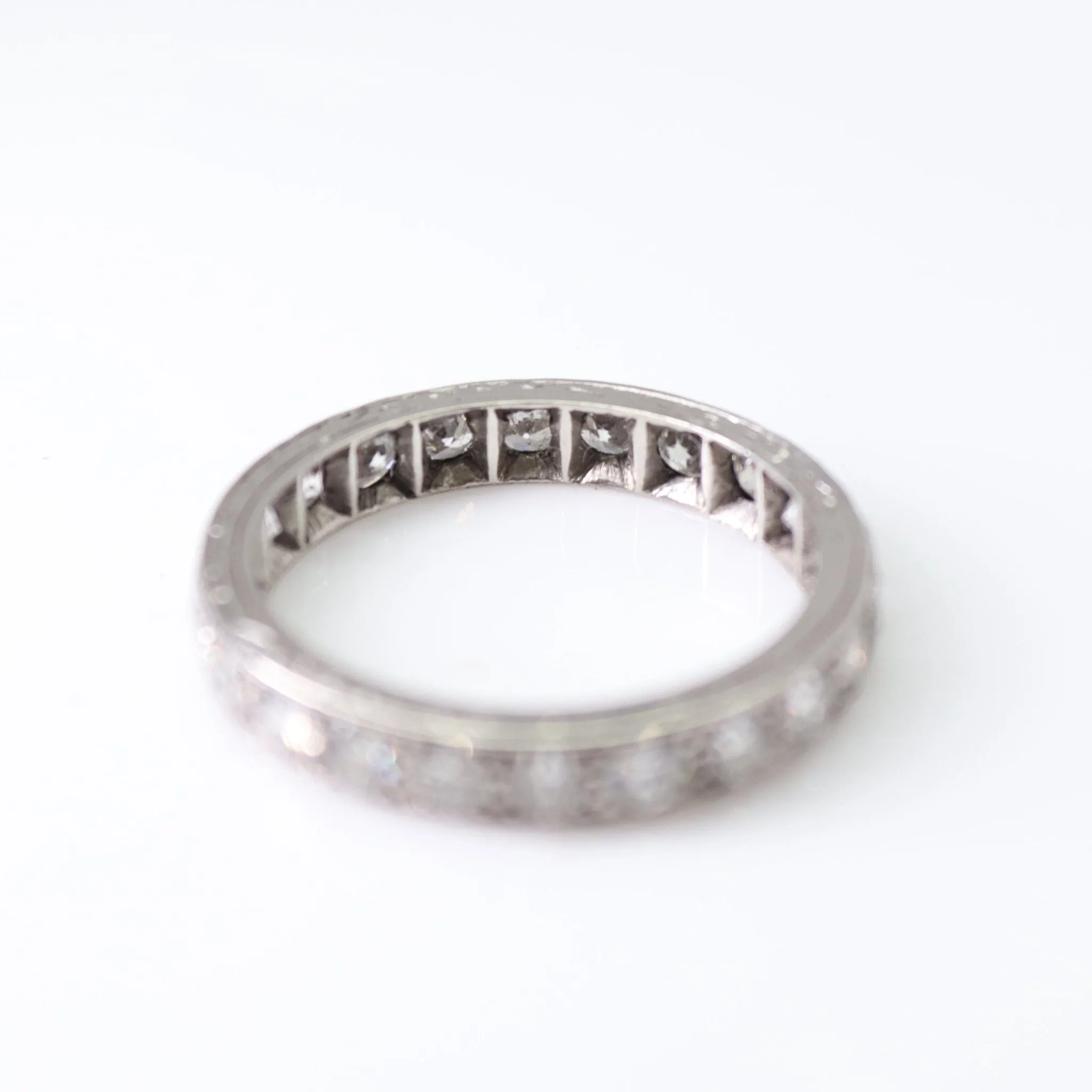 Art Deco Diamond Eternity Ring, Platinum