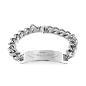 Aunt Cuban Chain Stainless Steel Bracelet, Live the life you've always imagined, Inspirational Gifts For Aunt, Birthday Christmas Motivational Gifts For Aunt