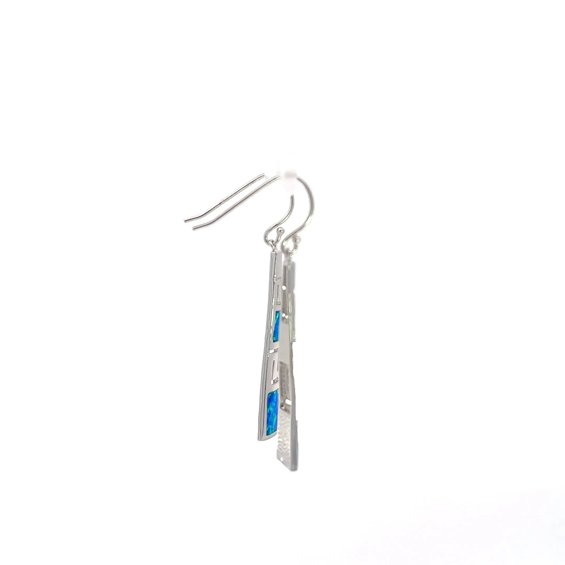 Baikalla? Sterling Silver Natural Lab-Made Opal Dangle Earrings