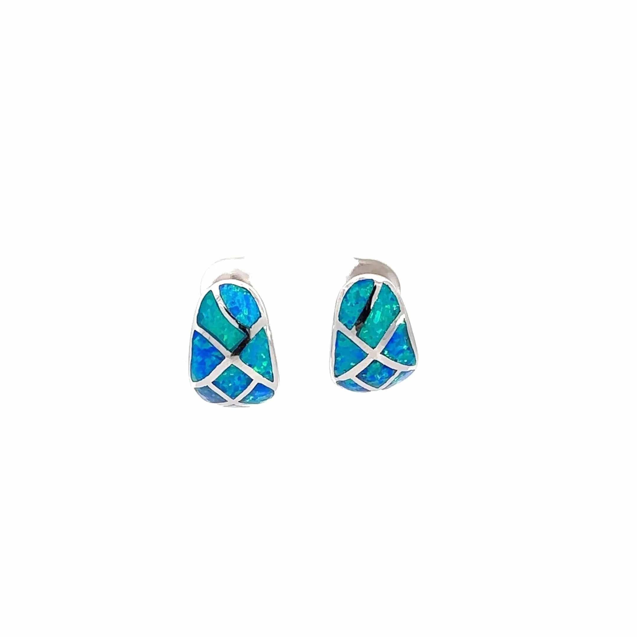 Baikalla? Sterling Silver Natural Lab-Made Opal Earrings