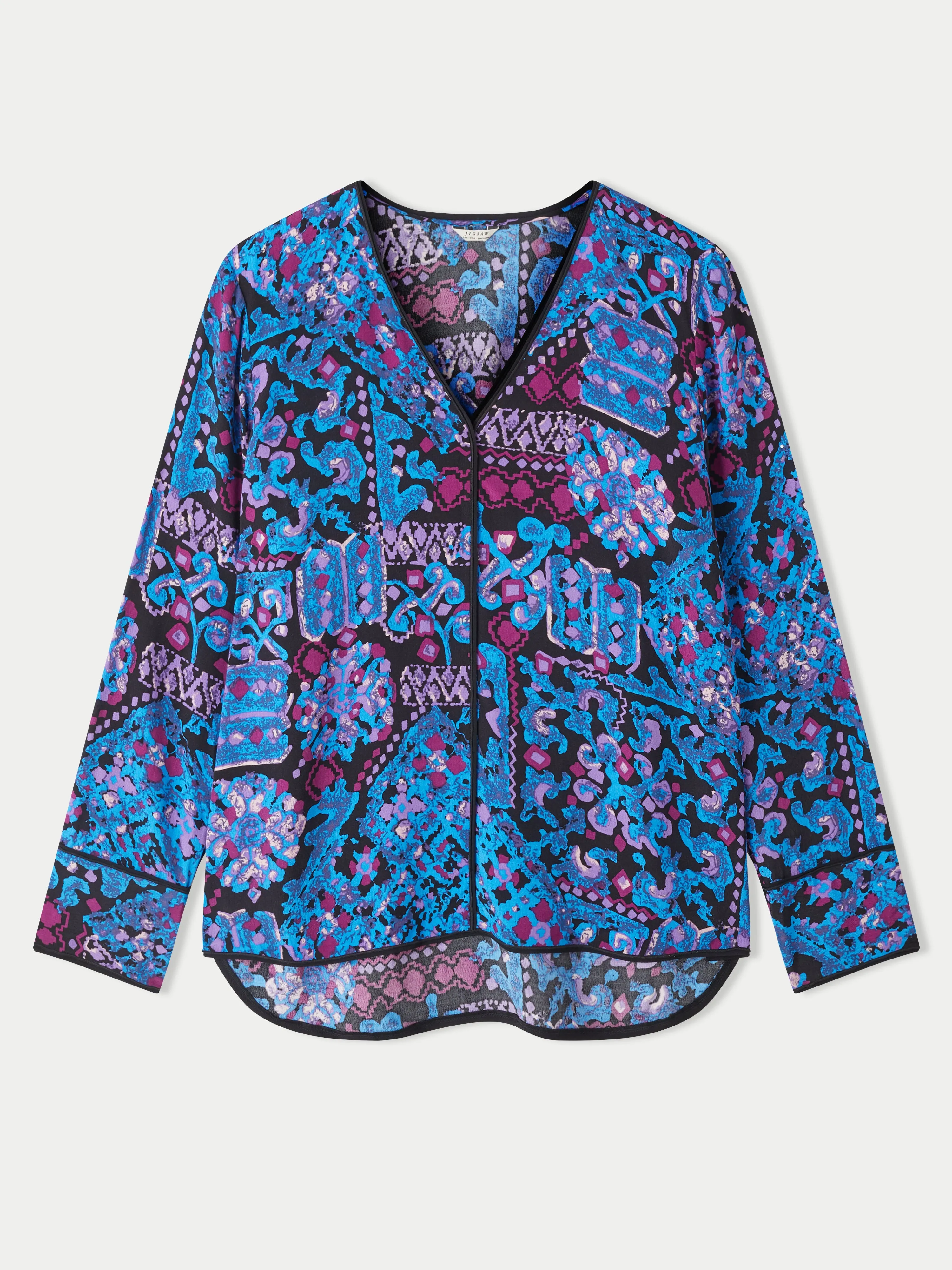 Baroque Arms Long Sleeve Top | Purple