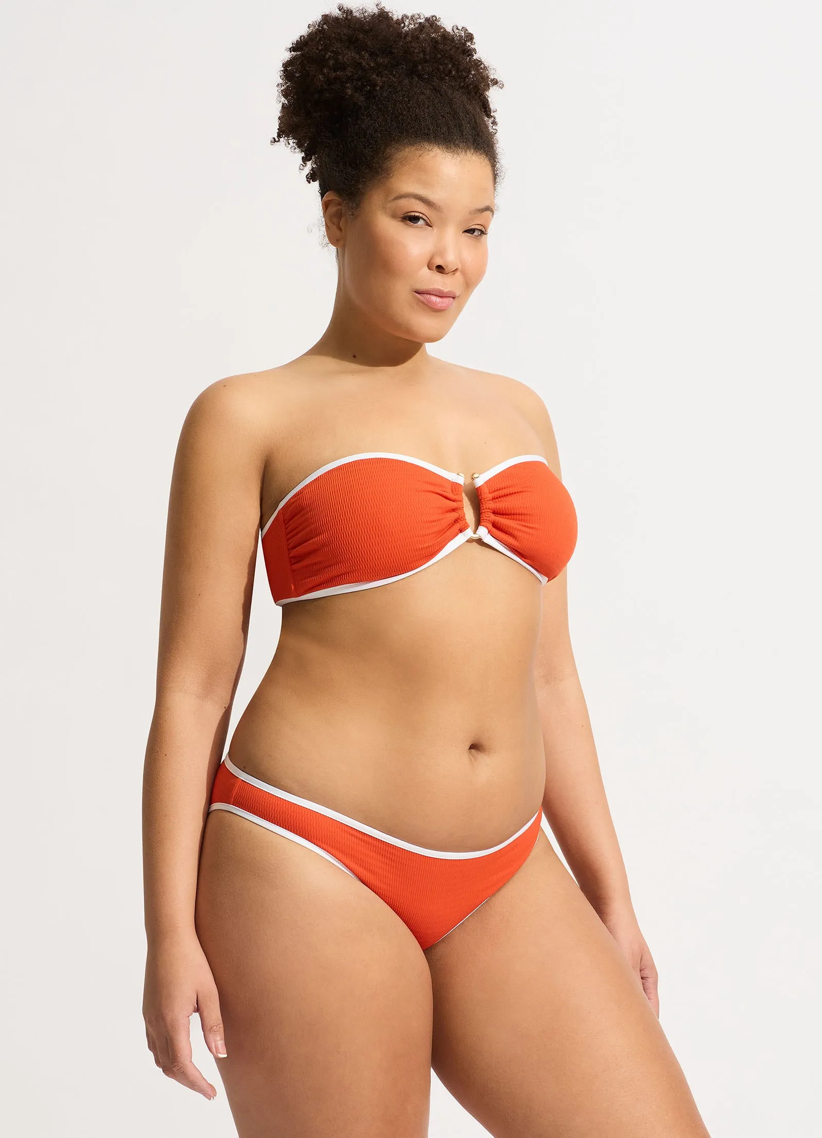 Beach Bound Hipster Bikini Bottom - Tamarillo