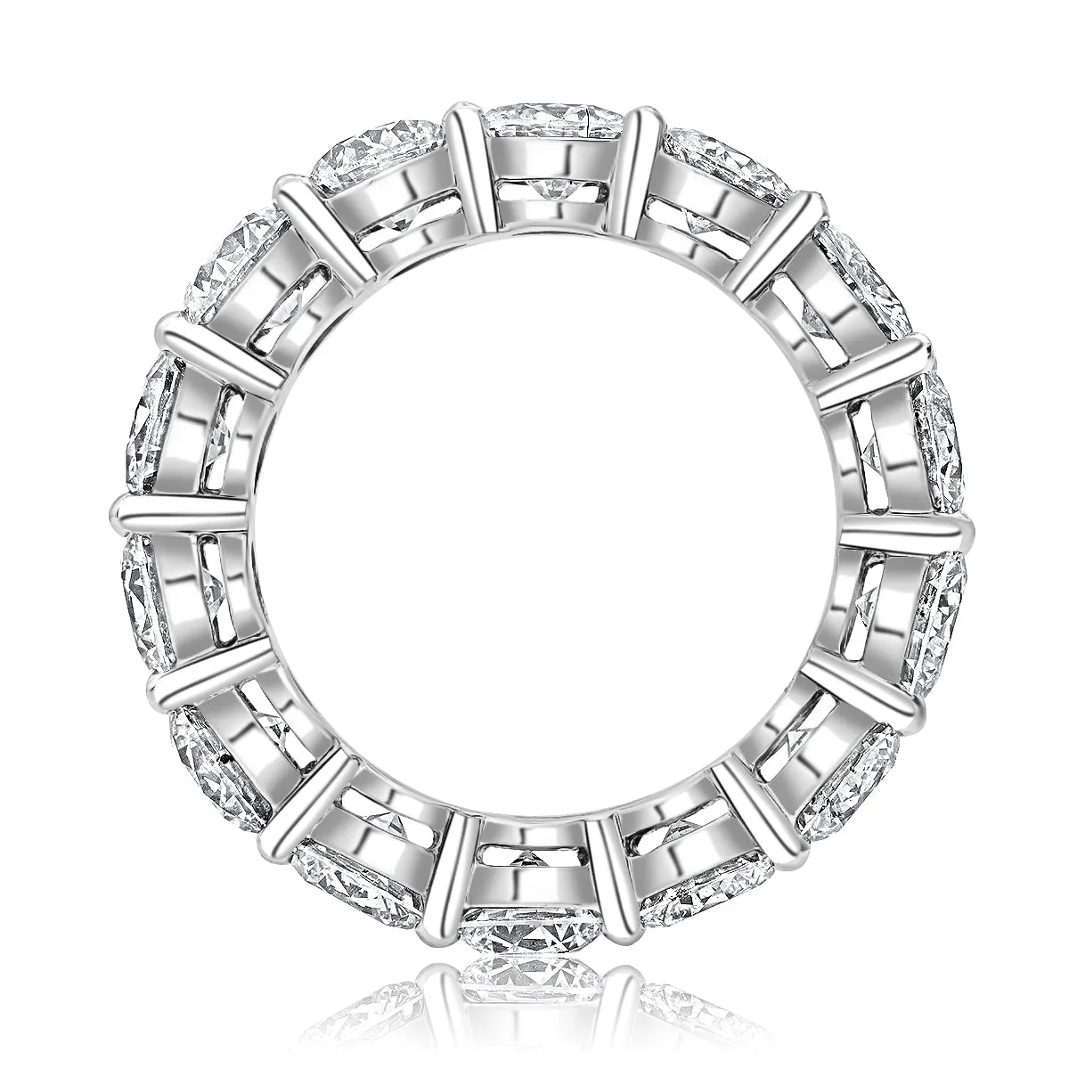 BELLE 3 Carat Round Cut Diamond Eternity Band in Platinum 15 pointer By Mike Nekta SIZE 4-9