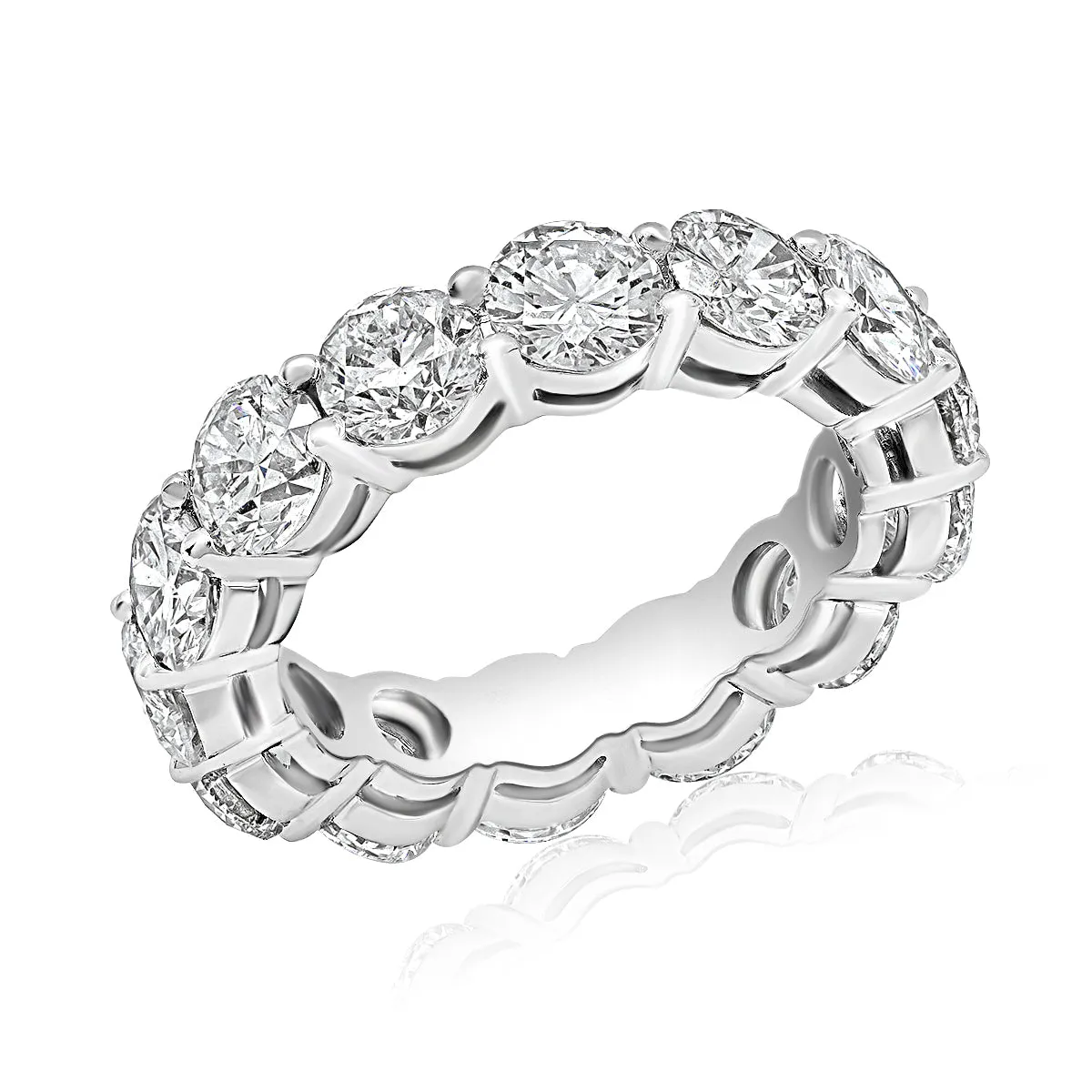 BELLE 3 Carat Round Cut Diamond Eternity Band in Platinum 15 pointer By Mike Nekta SIZE 4-9