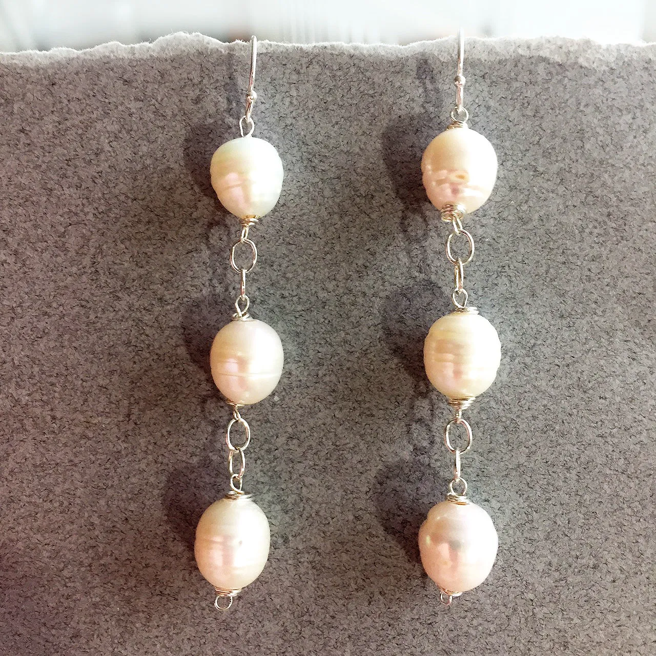 Big and Beautiful Pearl Stack Earrings