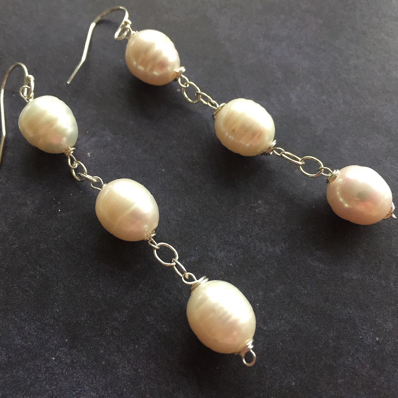 Big and Beautiful Pearl Stack Earrings