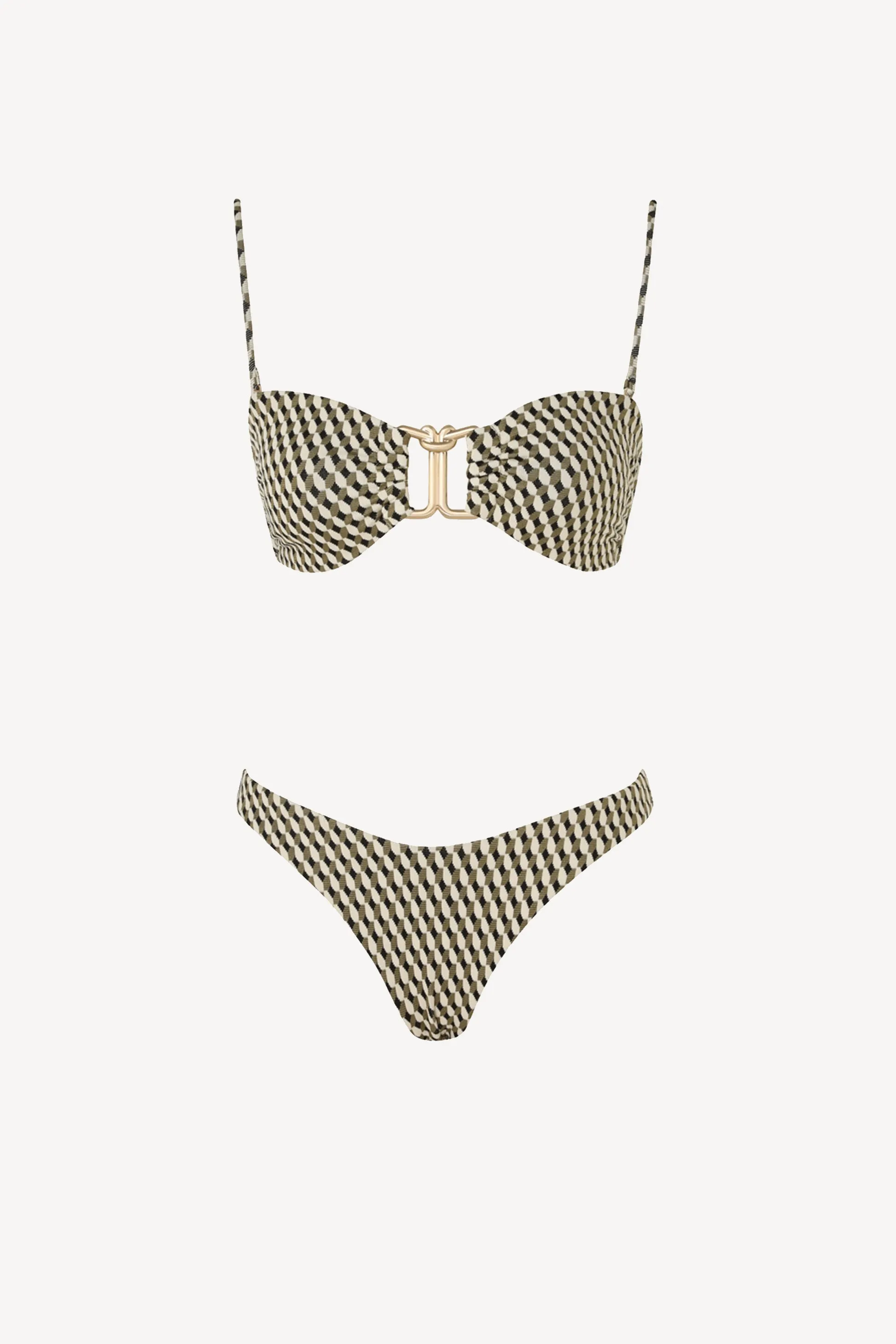 Bikini Lexi Knot in Schwarz/Gold