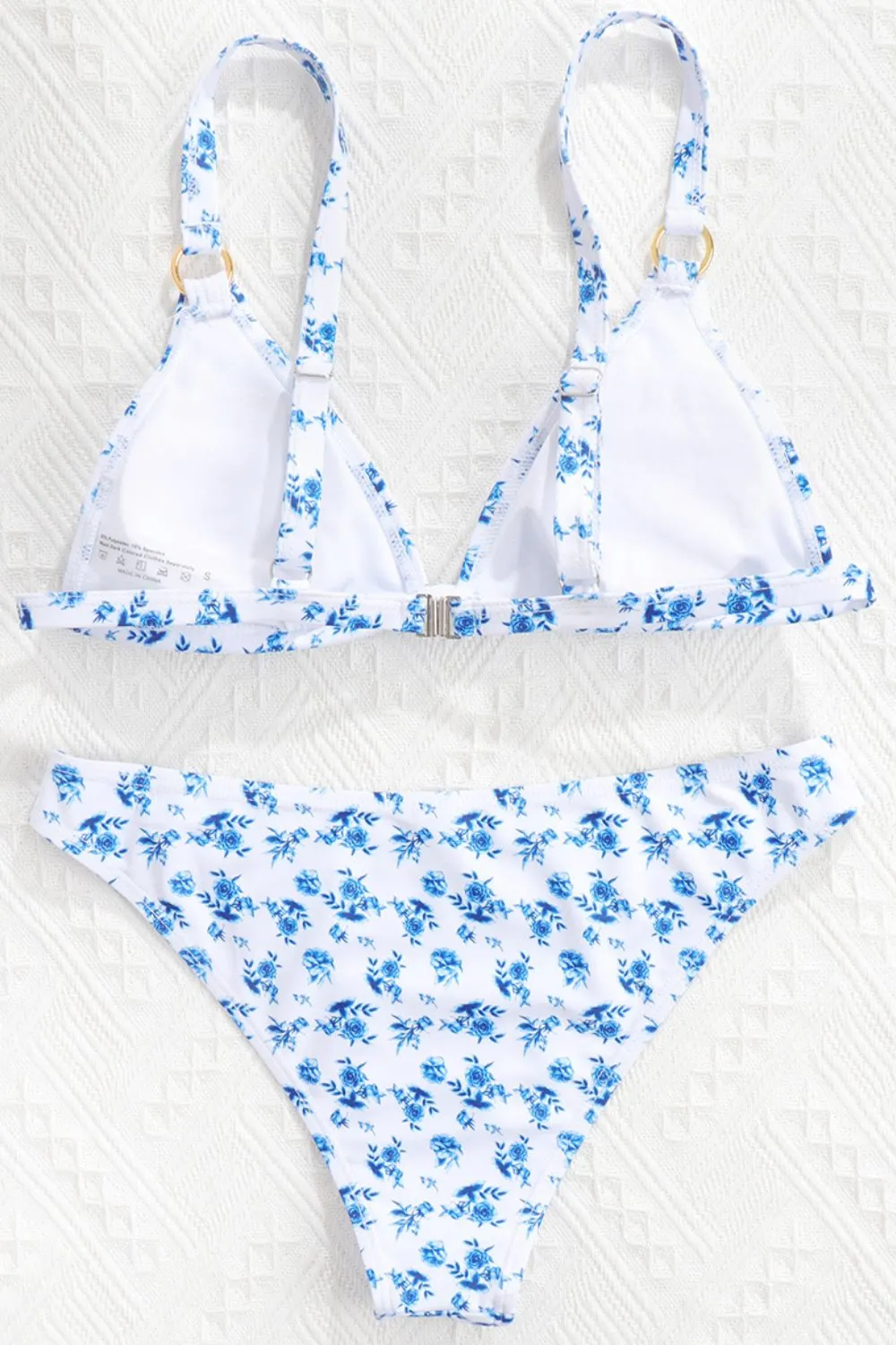 Bikini-Set mit floralem Ringdetail