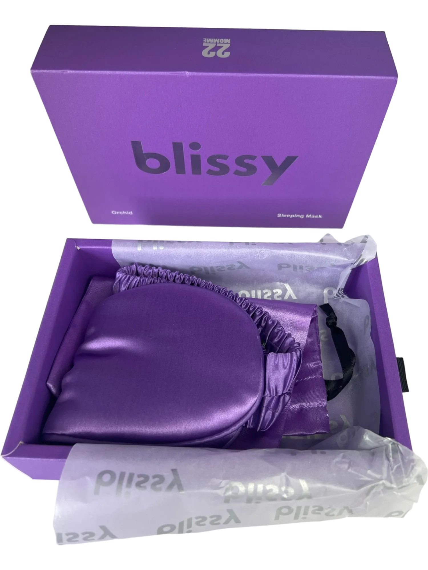 Blissy Orchid Purple Pure Silk Eye Mask