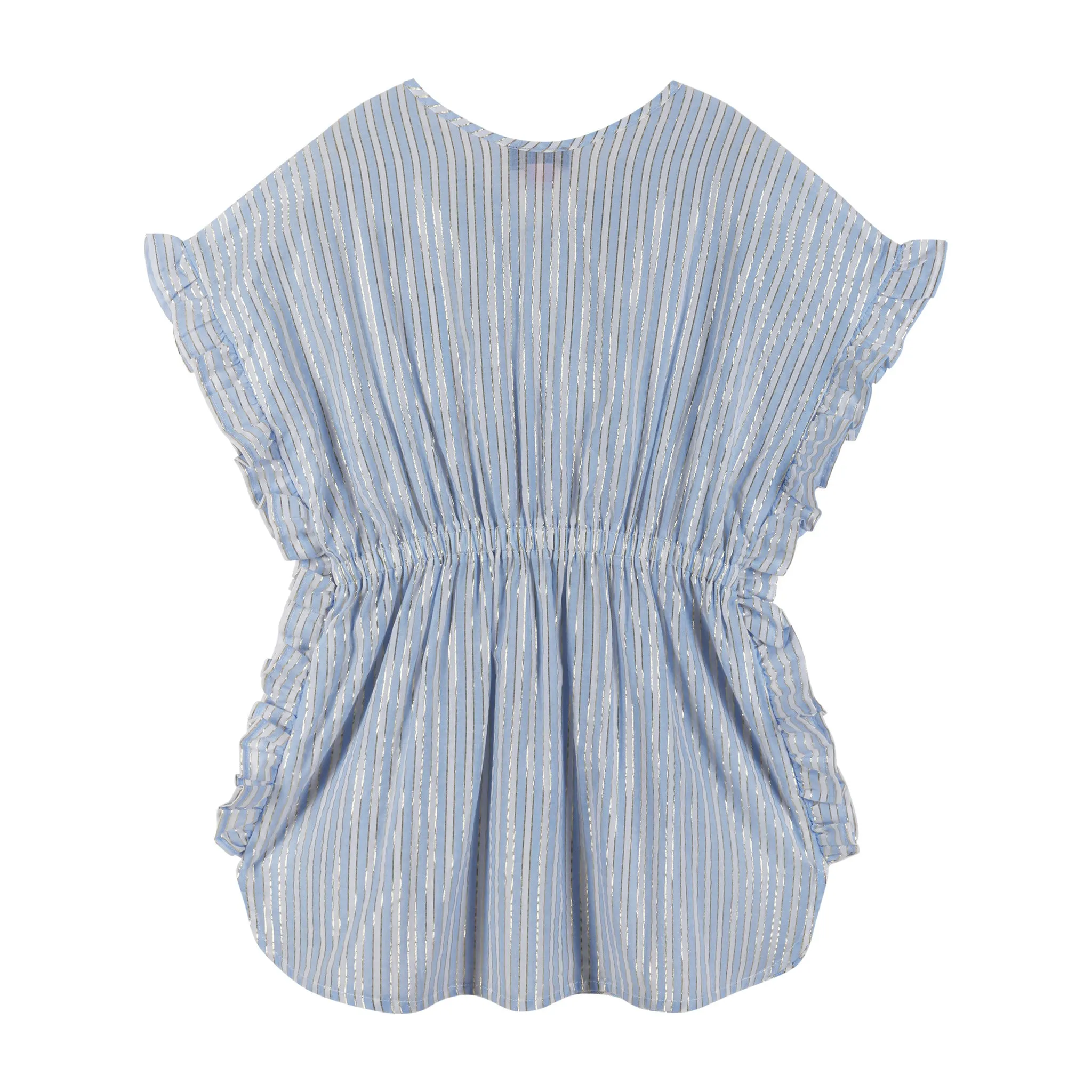 Blue & White Striped Caftan Cover-Up (7-16 Years)