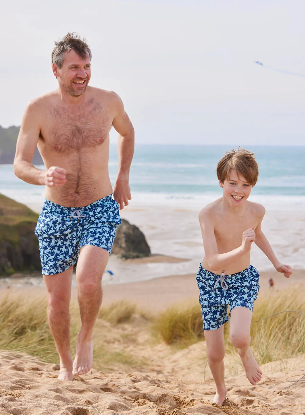 Boys Swimshorts in Navy Crab