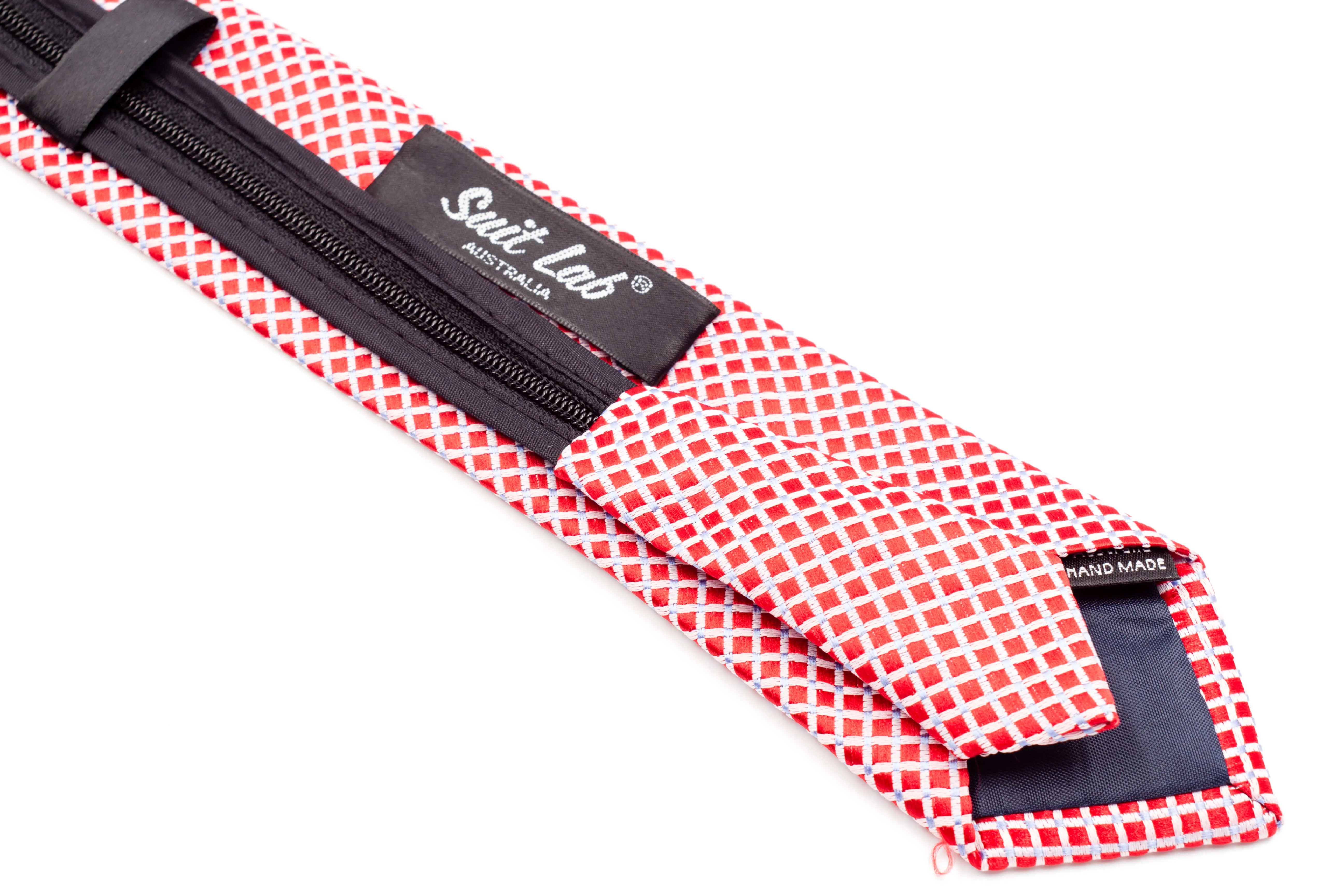 Boys Ties - Red/White Checks