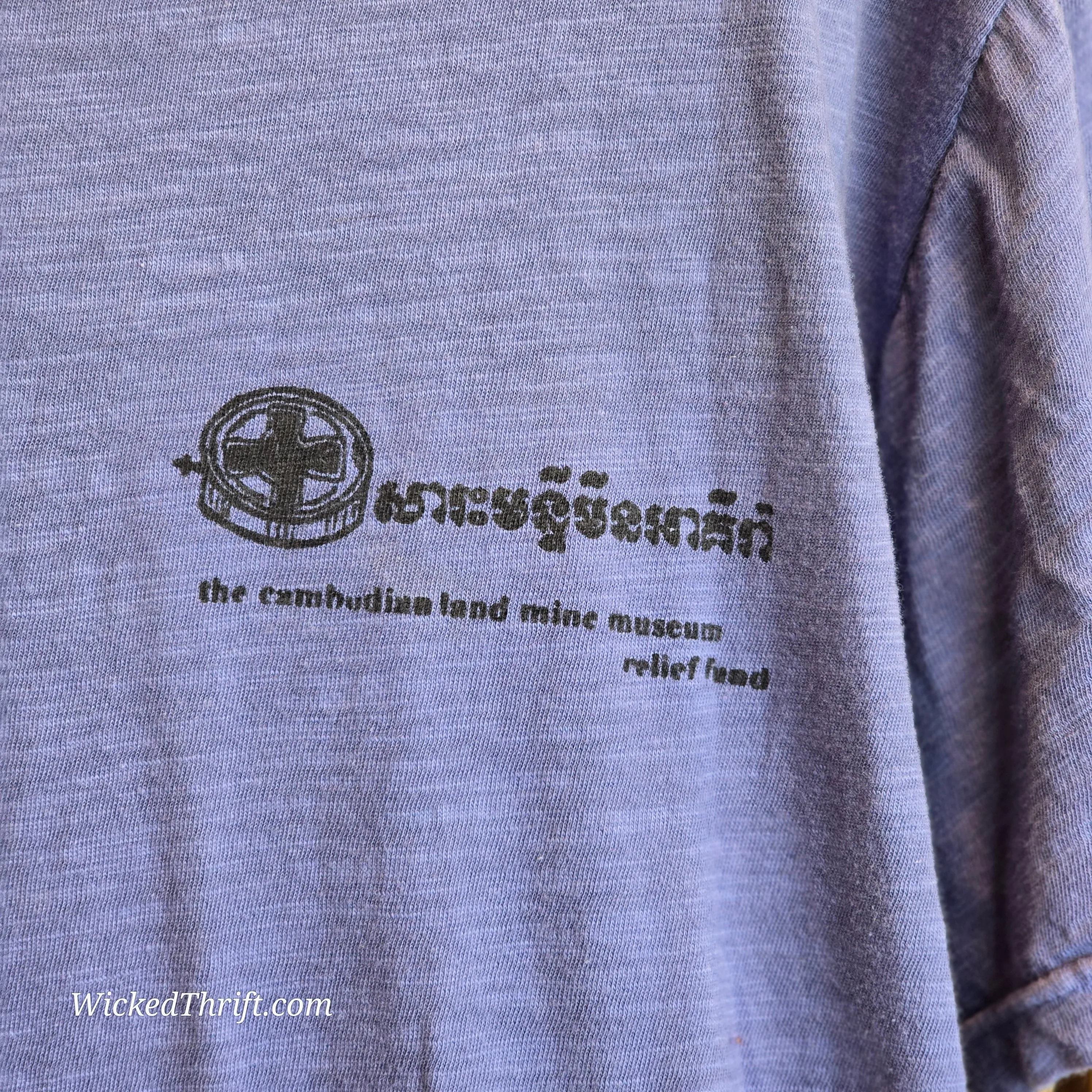 CAMBODIA LAND MINE MUSEUM Purple Tee M