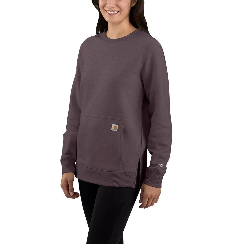 'Carhartt' Women's Force Lightweight Sweatshirt - Blackberry Heather