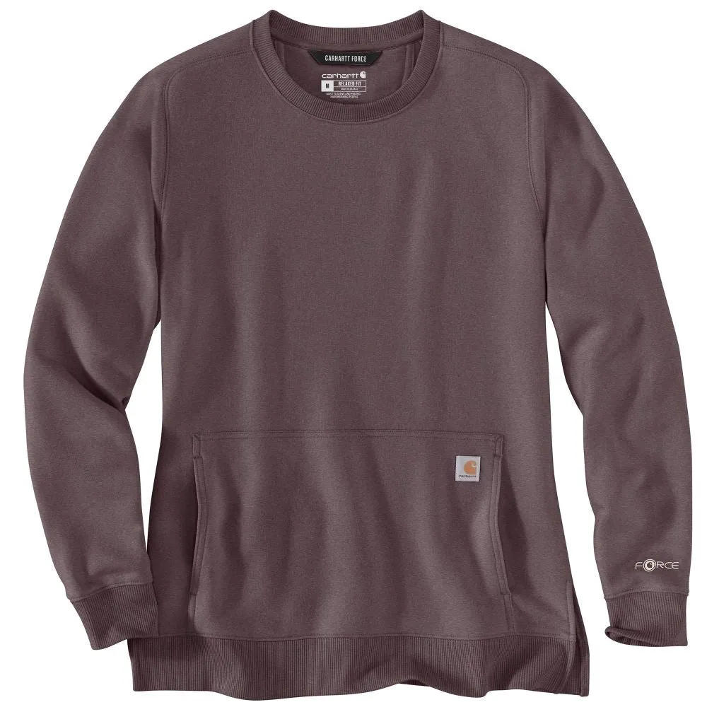 'Carhartt' Women's Force Lightweight Sweatshirt - Blackberry Heather