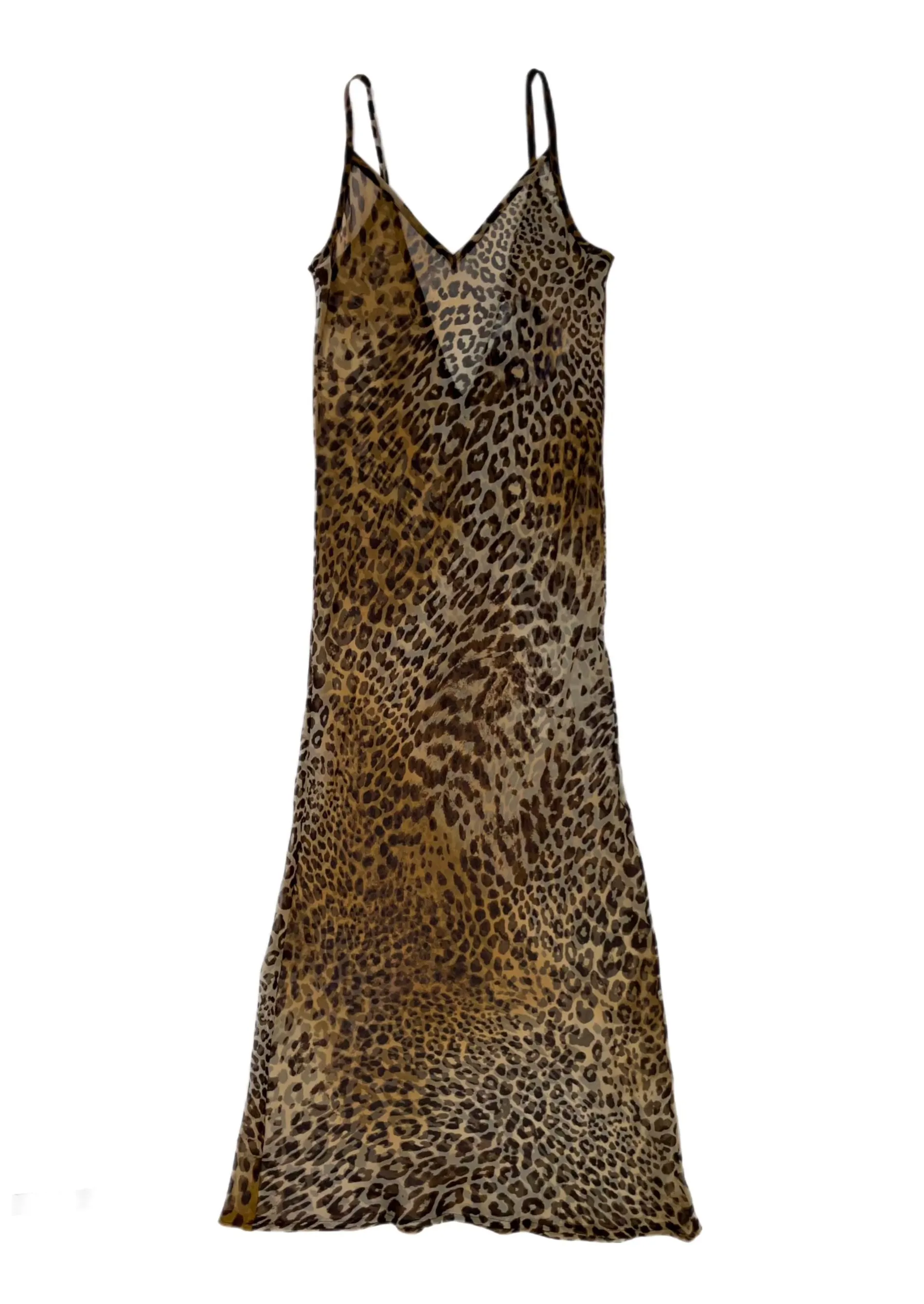 Charlotte Dress in Leopard Silk Chiffon