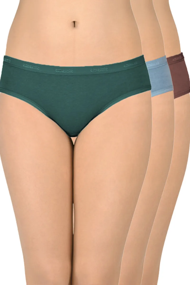 Cotton Bikini Briefs Solid Pack of 3 (Combo 8)