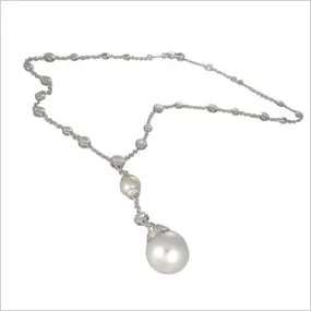 Couture 18K Gold & Pearl Necklace with Diamonds 35