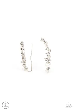 Couture Crawl - White Post Earrings