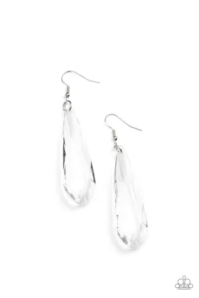 Crystal Crowns - White Earring