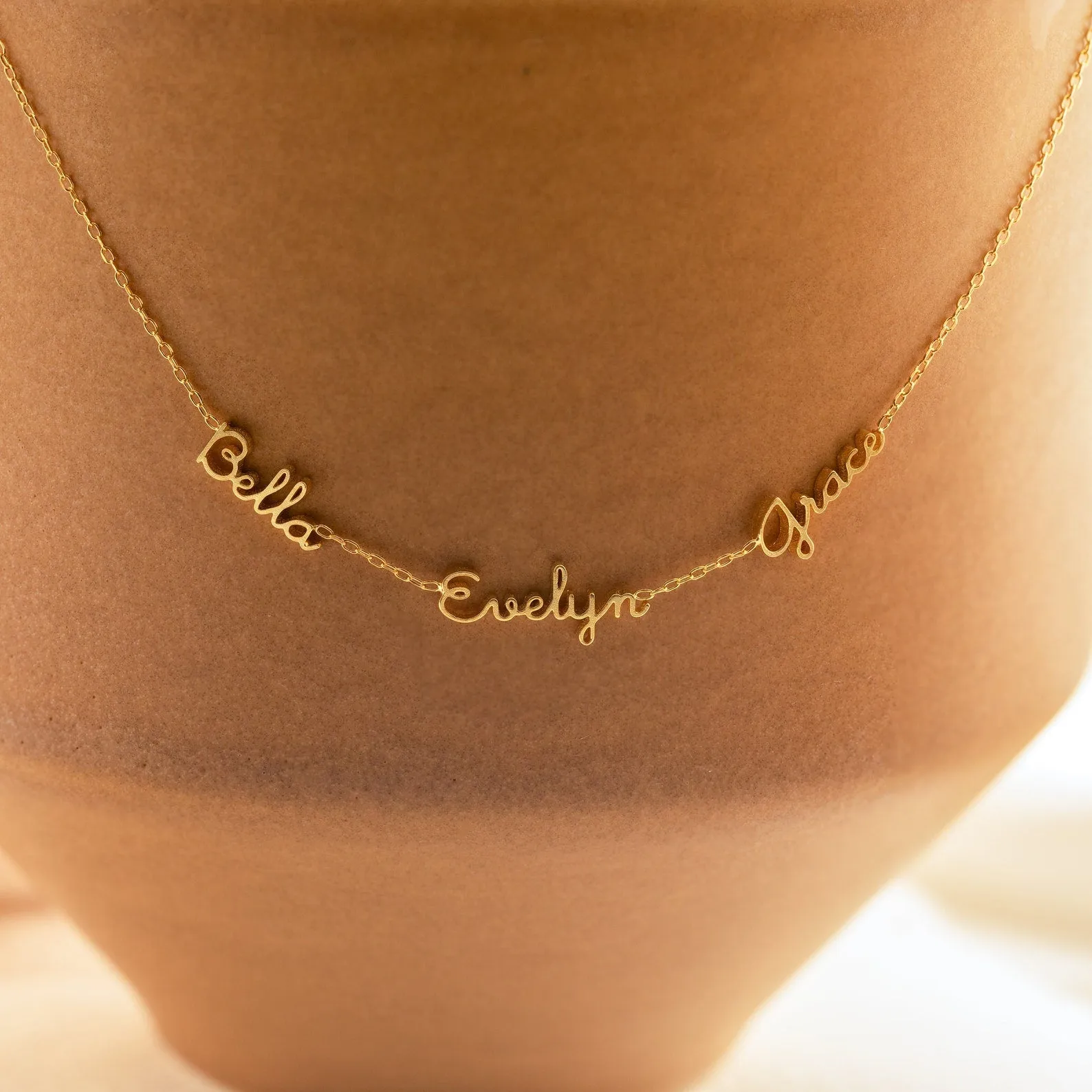 Dainty Tiny Multiple Name Necklace