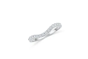 Diamond Wedding Band 0.38 ct tw Round-Cut 14K White Gold BAN056