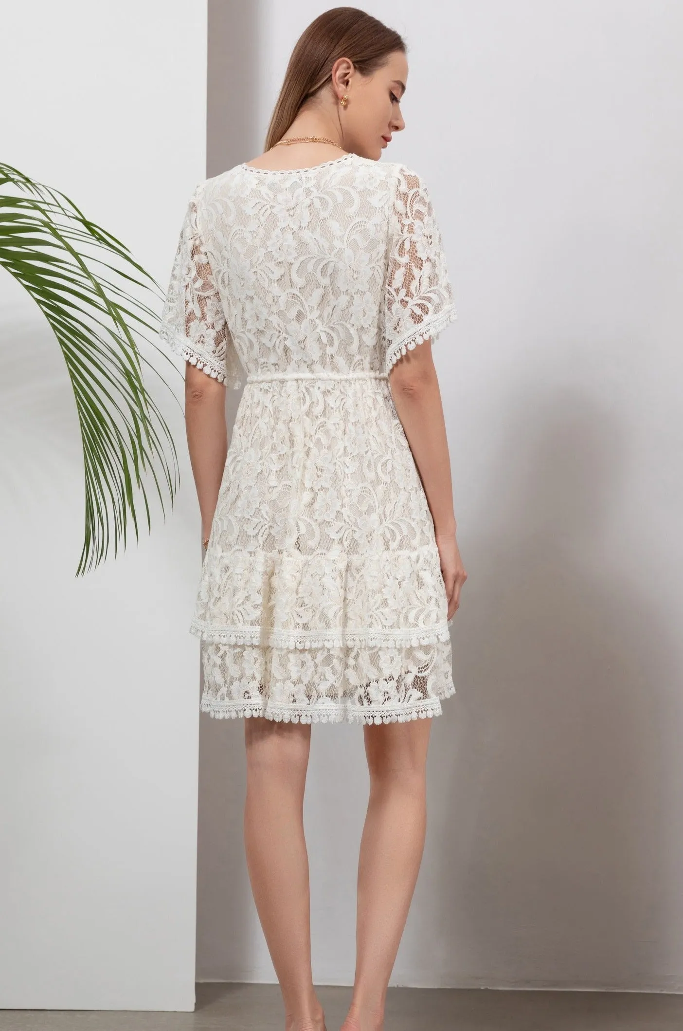 Ditta Lace Dress - Cream