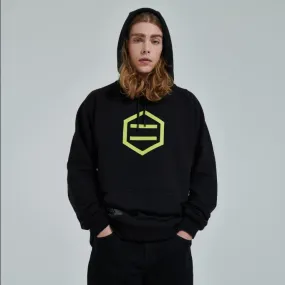 Dolly Noire Hoodie Hexagon Logo DLYNR SW068-SA-03 black-yellow