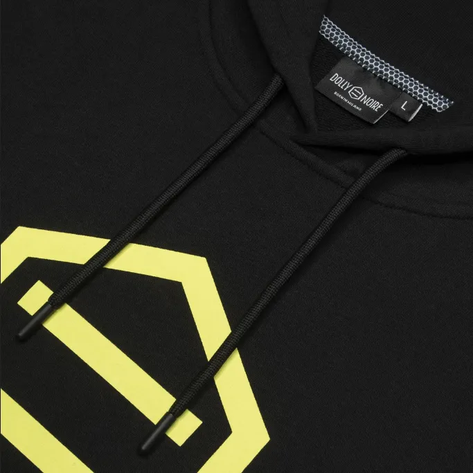 Dolly Noire Hoodie Hexagon Logo DLYNR SW068-SA-03 black-yellow